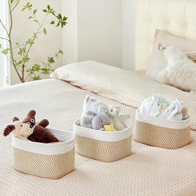 Small Cotton Rope Basket – Storage Bin - Image 9