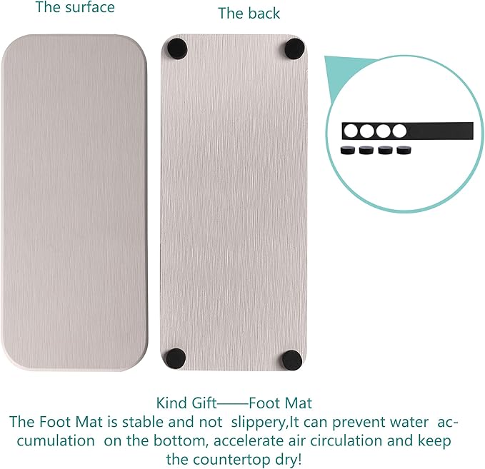 2 Pcs Water Absorbing Stone Trays, Kitchen/Bathroom Sink Soap Dish, Diatomite - Image 4