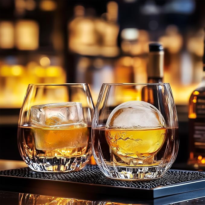 HONYAO Whiskey Cocktail Ice Mold, Easy Fill and Release Silicone Round Ice Ball - Image 2