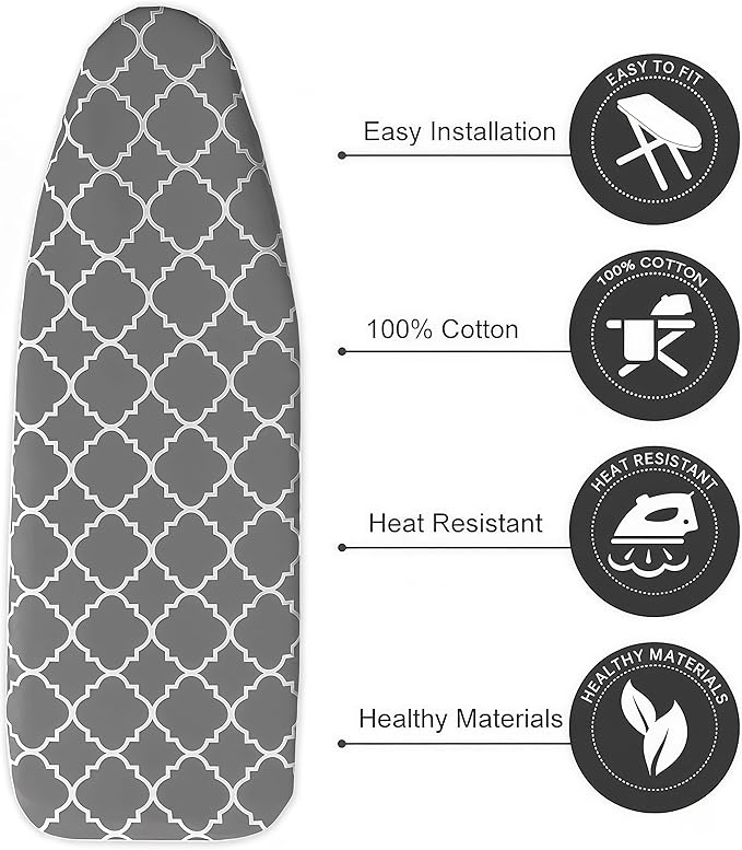 Ironing Board Cover with Two 5MM Thick Feltpads, Fits Standard Ironing Boards - Image 4
