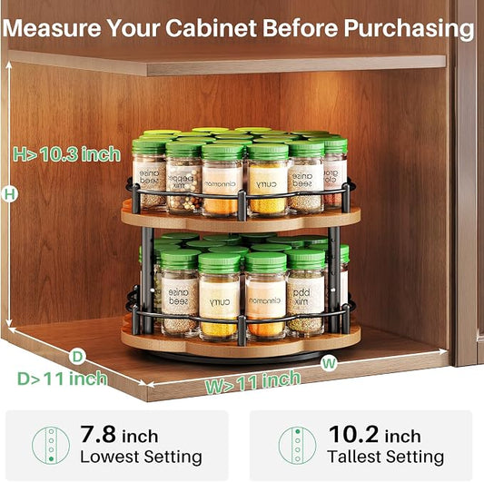 Lazy Susan Spice Rack Organization - Image 2