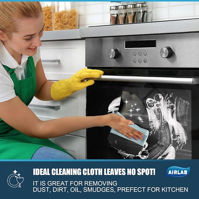 Streak Free Miracle Cleaning Cloths Easy Clean Nanoscale, Microfiber Polishing - Image 3