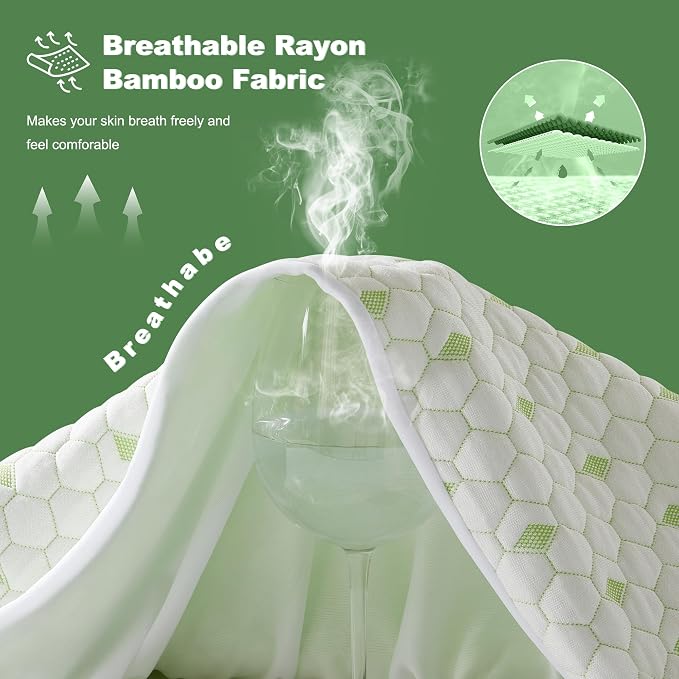 Waterproof Mattress Protector, Full Size Mattress Pad Fitted 6-15" Deep Pocket - Image 4