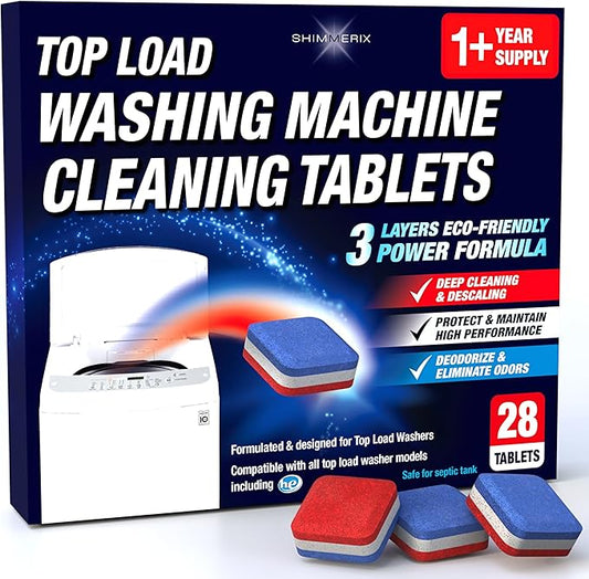 Washing Machine Cleaner Tablets 28 Pack by SHIMMERIX