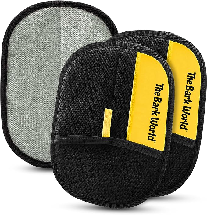 Pet Hair Removal Glove 2-Pack – Reusable Dog & Cat Fur Remover Mitts – by Unknown
