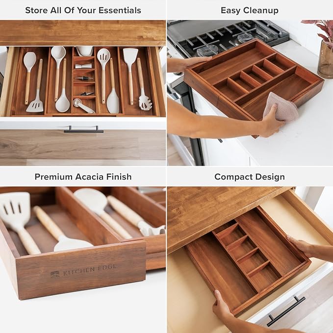 KitchenEdge Adjustable Kitchen Drawer Organizer - Image 3