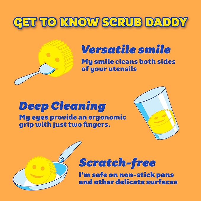 Scrub Daddy Sponges & Cif All Purpose Cleaner, Lemon - Image 7