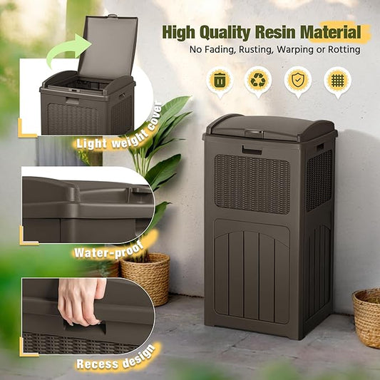 Devoko 33 Gallon Outdoor Trash Can - Image 2