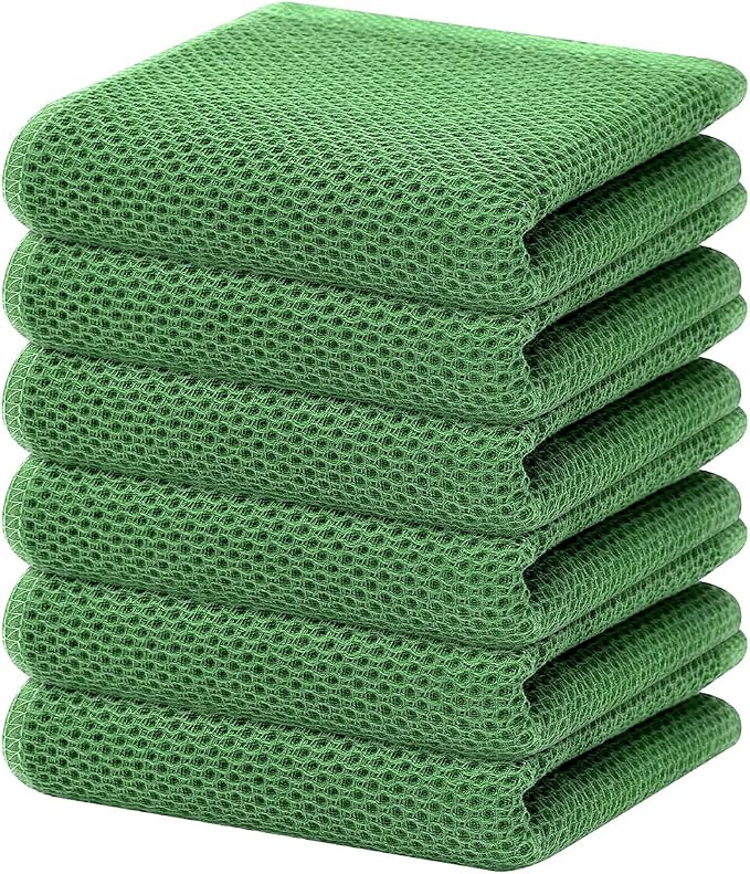 Homaxy 100% Cotton Waffle Weave Kitchen Dish Towels, Ultra Soft Absorbent Quick by Homaxy
