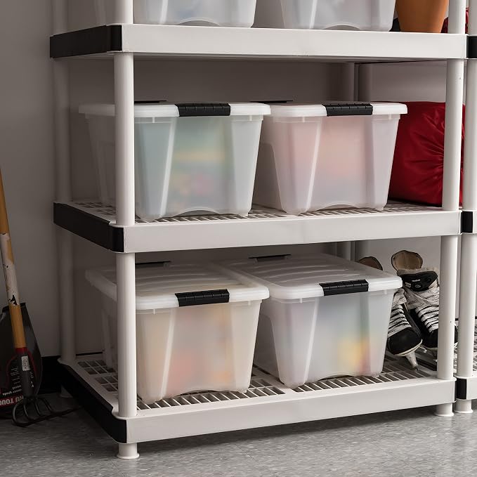 IRIS USA 32 Qt Stackable Plastic Storage Bins - Image 3