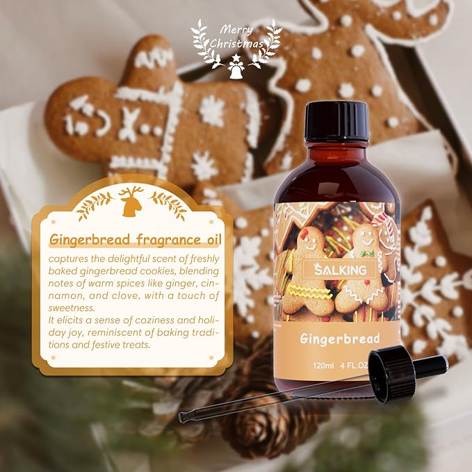SALKING Gingerbread Fragrance Oil, 120ml Premium Essential Oils - Image 3