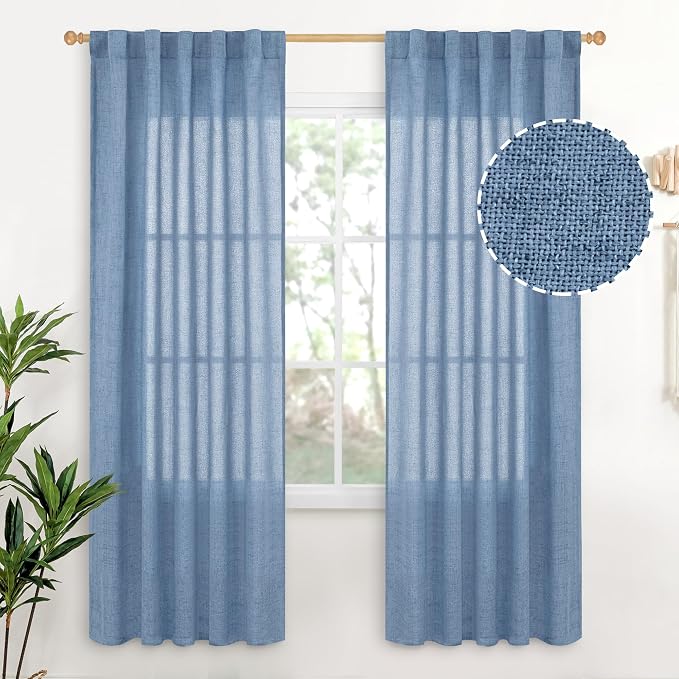 YoungsTex Denim Blue Curtains 72 Inches Long by YoungsTex