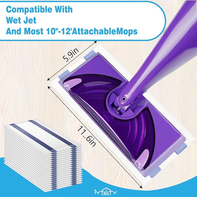 Upgraded Mop Pad Refill for Swiffer Wet Jet, Compatible - Image 2
