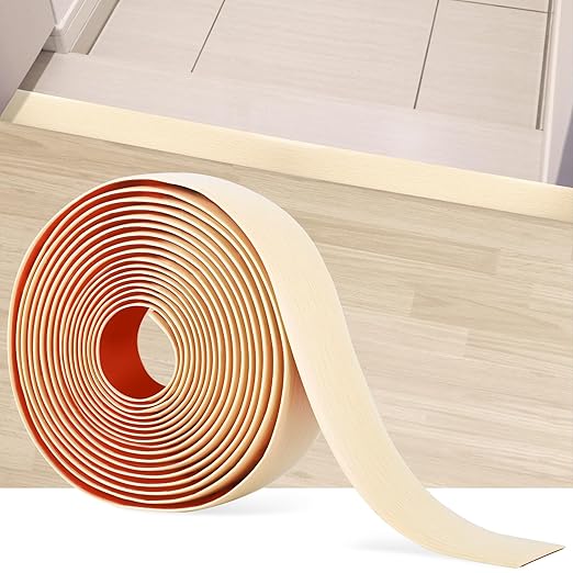 20Ft Floor Transition Strip Self Adhesive Vinyl Cover Floor Strip Flat Divider by MYFAMIREA