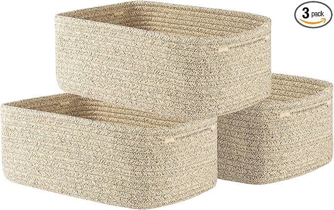 Small Woven Basket, 13.5 x 9.5 x 5 Inches, Storage Basket by KALLAX