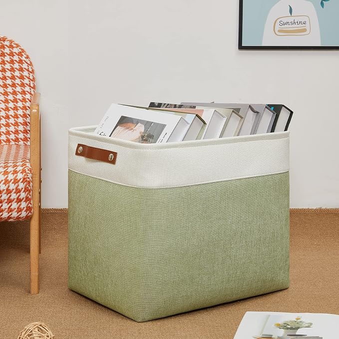 DULLEMELO Large Storage Basket 17"x12"x15", Fabric Storage Organizer Basket - Image 5