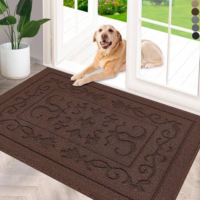 FONEYI Indoor Door Mat 20" x 32", Dirt Trapper Door Mats Non-Slip Entryway Rugs by FONEYI