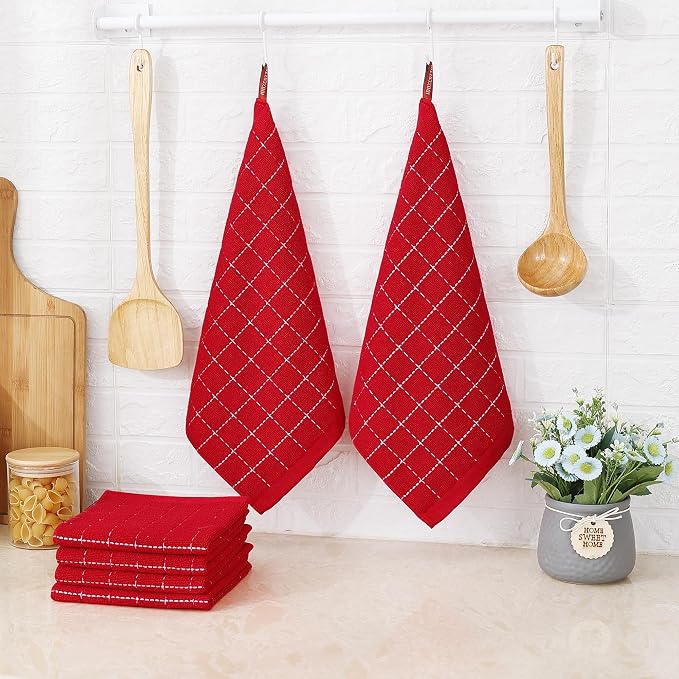 Homaxy 100% Cotton Terry Kitchen Dish Cloths, Ultra Soft and Absorbent Dish - Image 6