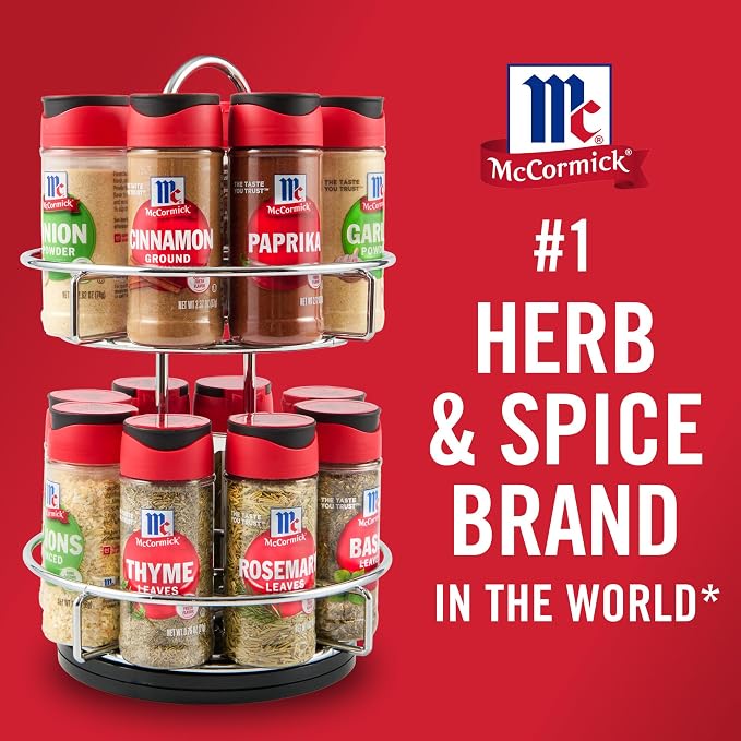 McCormick Spice Rack, Two Tier Chrome, Featuring 16 Herbs & Spices - Image 18