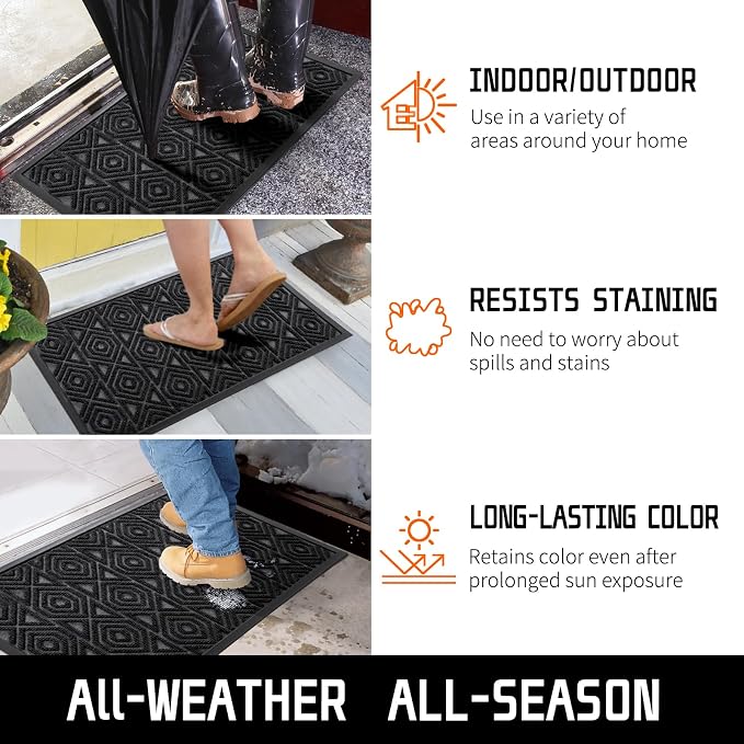 Yimobra Door Mat, Outdoor Indoor Entrance Welcome Mat, Heavy Entry Front Door - Image 6