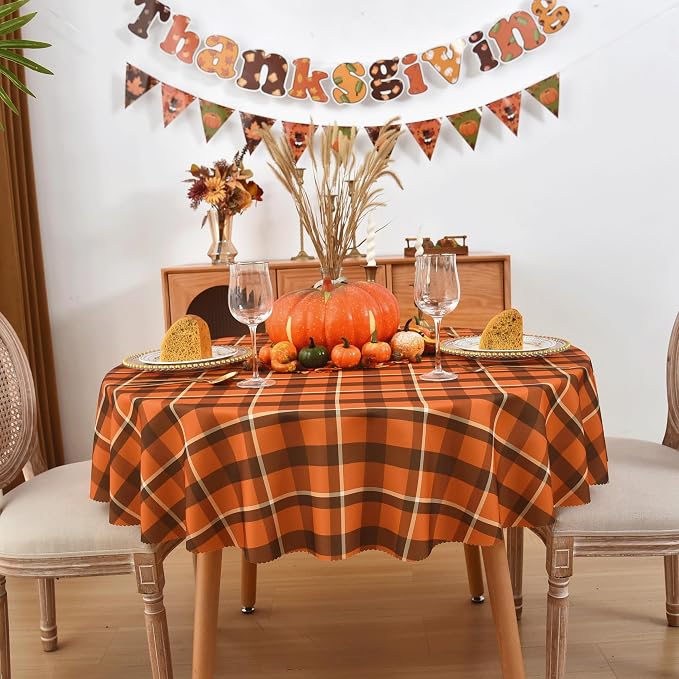 Waterproof Plaid Tablecloth Fabric - Image 2