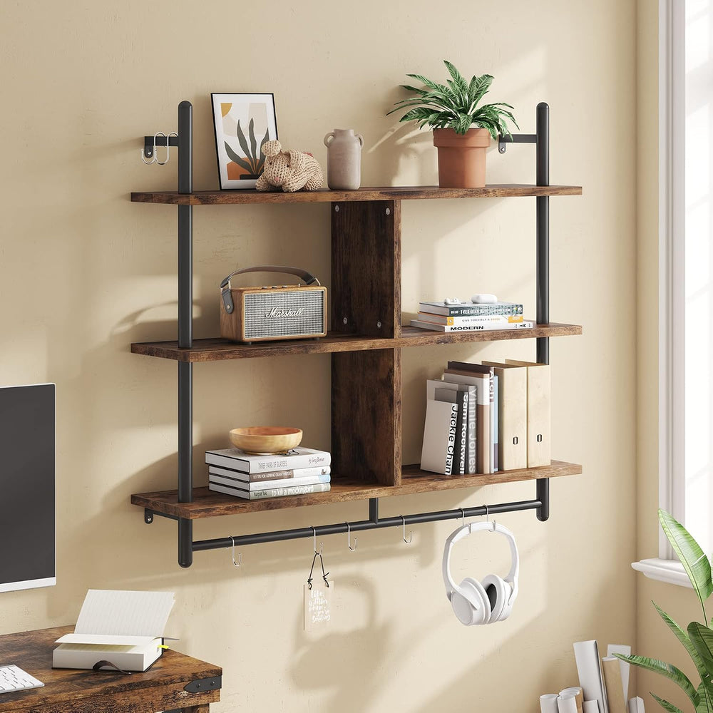 Bestier 41.5" Floating Shelves for Wall 3 Tier Kitchen Shelves Wall Moun...