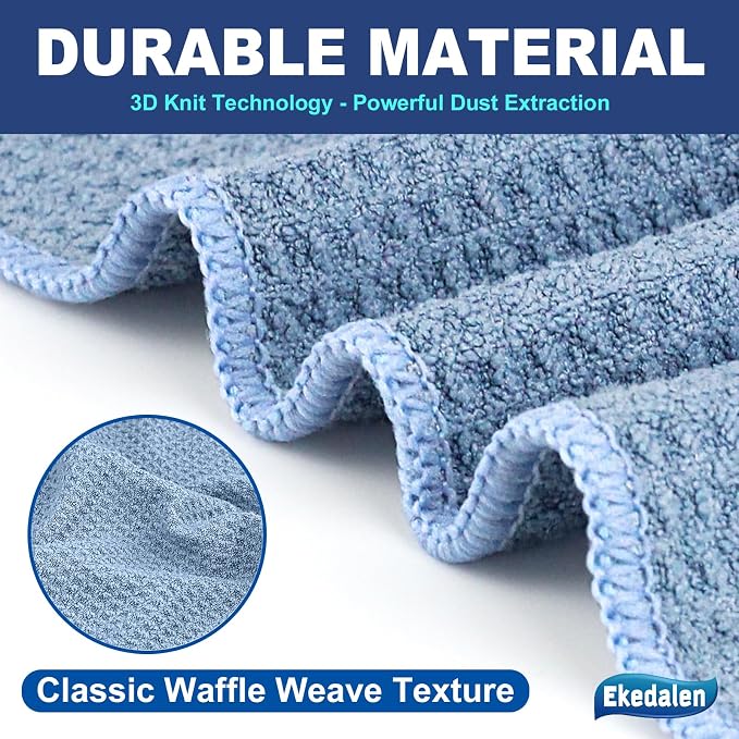 Microfiber Cleaning Cloth Waffle Weave - Image 3