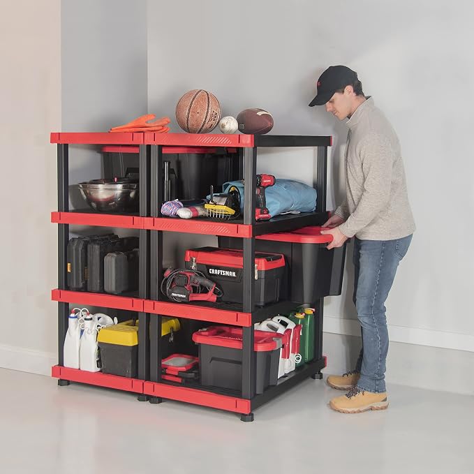 CX Craftsman, 4-Tier Highly Durable Storage Rack, 200lbs/shelf, Interlocking - Image 2