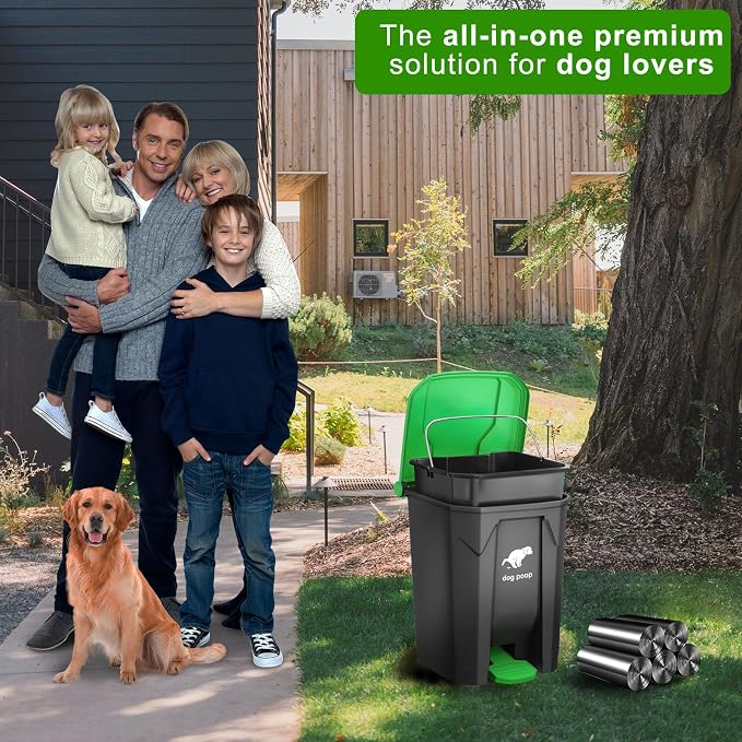 Dog Poop Trash Can Outside, 20L/5Gallon Dog Waste Trash Can - Image 7