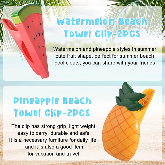 Sieral 8 Pcs Beach Towel Clips Beach Chair Pool Clips - Image 4