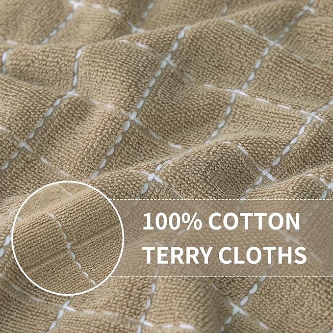 Homaxy 100% Cotton Terry Kitchen Dish Cloths, Ultra Soft and Absorbent Dish - Image 2
