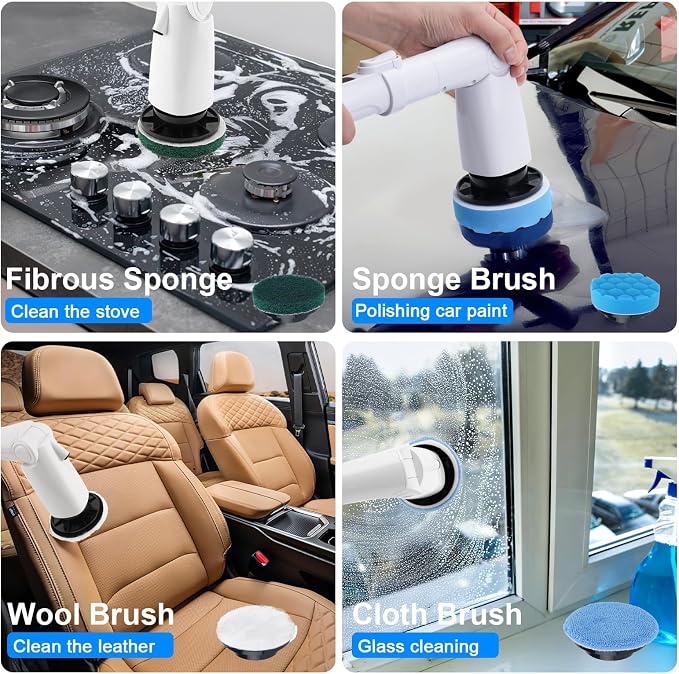 Electric Spin Scrubber Brush Heads Set, 12 Pack Replaceable Brush Heads - Image 2