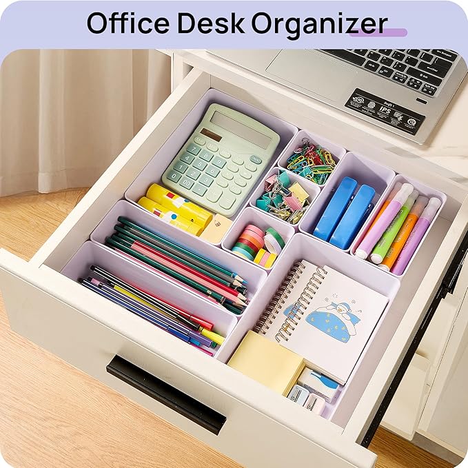 Vtopmart 25 PCS Plastic Drawer Organizers Set, 4-Size Versatile Bathroom and - Image 6