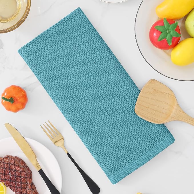 Homaxy 100% Cotton Waffle Weave Kitchen Dish Towels, Ultra Soft Absorbent Quick - Image 7