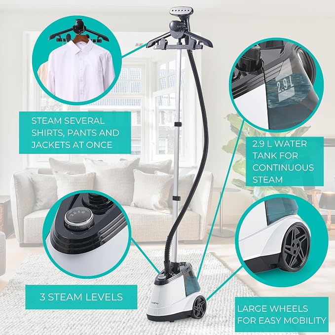 True & Tidy® Commercial Garment Steamer – Heavy Duty 1800W - Image 4