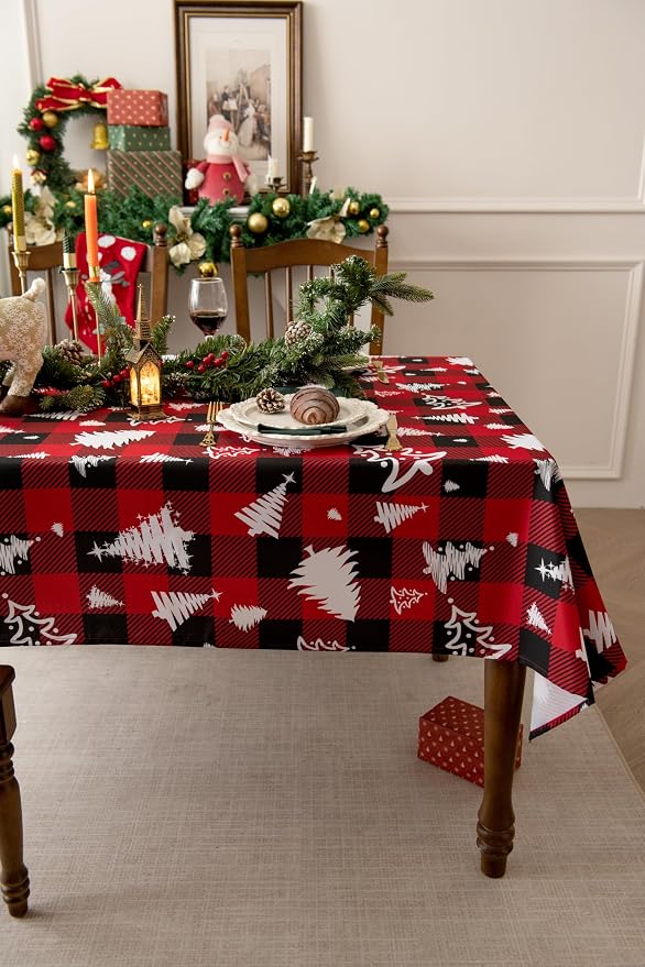 Waterproof Christmas Tree Tablecloth Fabric - Image 3