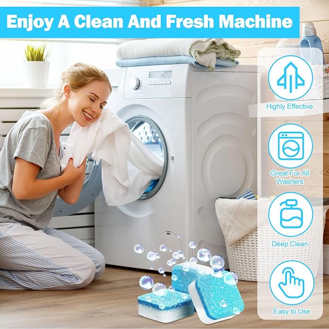 150 Pcs Washing Machine Cleaner Washing Machine Tablets Deep Cleaner Tablets - Image 6