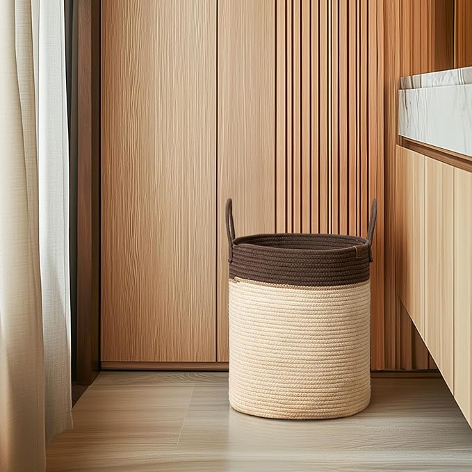 LA JOLIE MUSE Woven Basket Rope Storage Baskets - Image 3