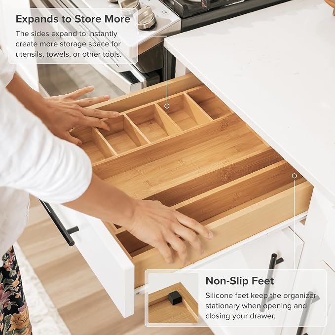 KitchenEdge Adjustable Kitchen Drawer Organizer - Image 6