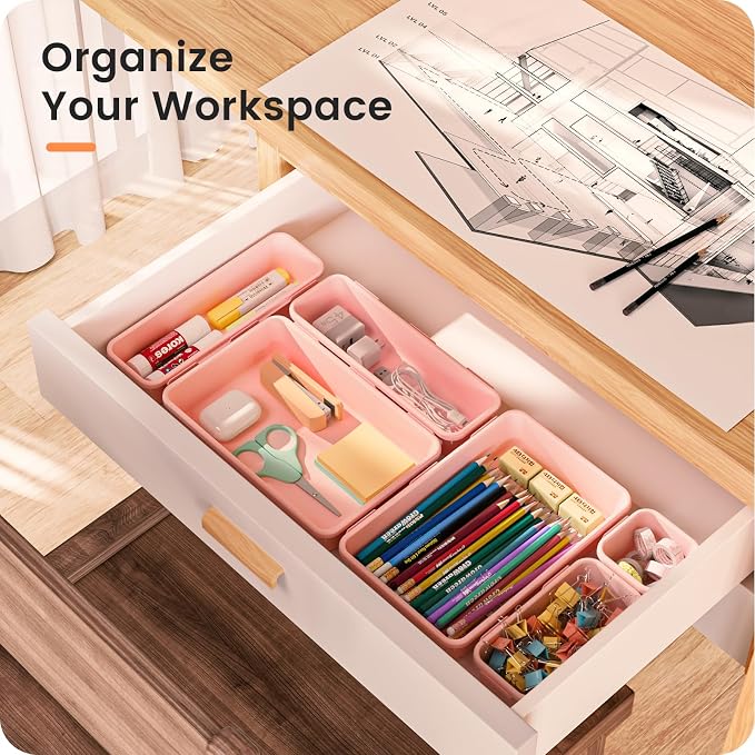 A-LuGei 【28PCS】 Drawer Organizer, Bathroom Organizers and Storage, Makeup - Image 4