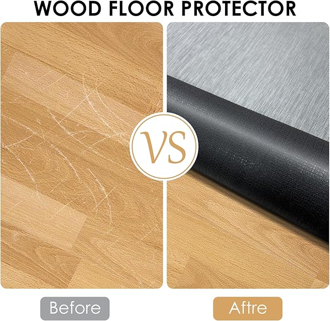 Kuyal Office Chair Mat for Hardwood Floor, Anti Slip, Non-Curve Computer Chair - Image 2