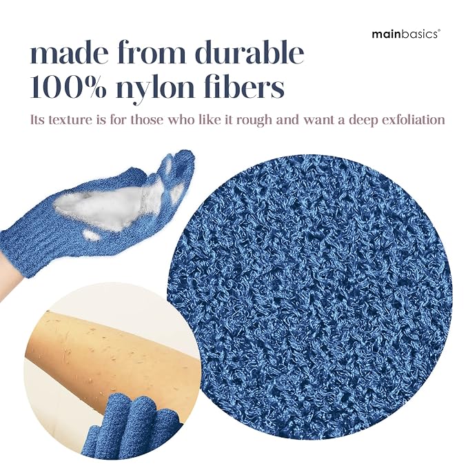 MainBasics Deep Cleansing Exfoliating Bath Gloves - Image 3