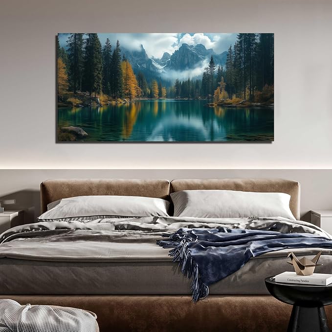 GUGIKA Landscape Wall Art for Living Room, Modern Scenery Poster Canvas Print - Image 4