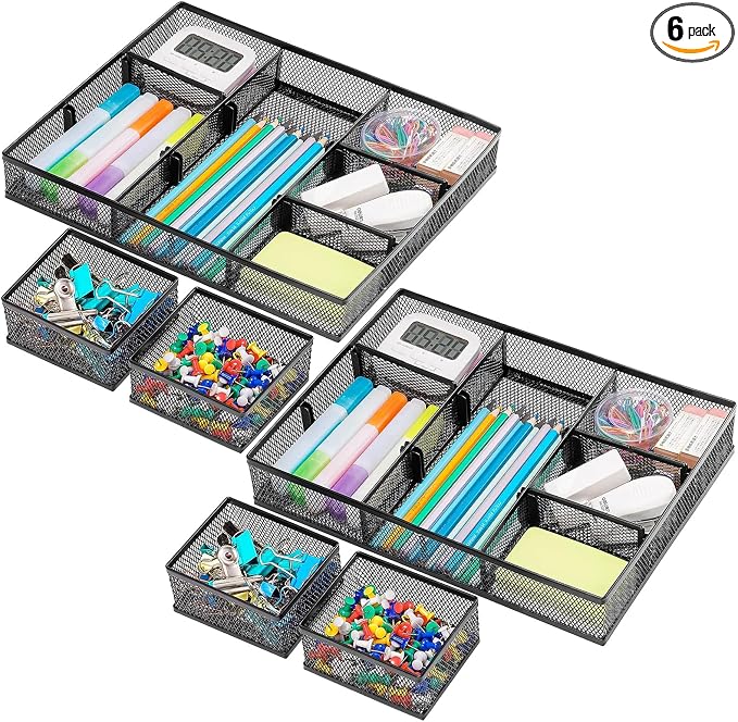 Marbrasse 3 Pack Desk Drawer Organizers by Marbrasse