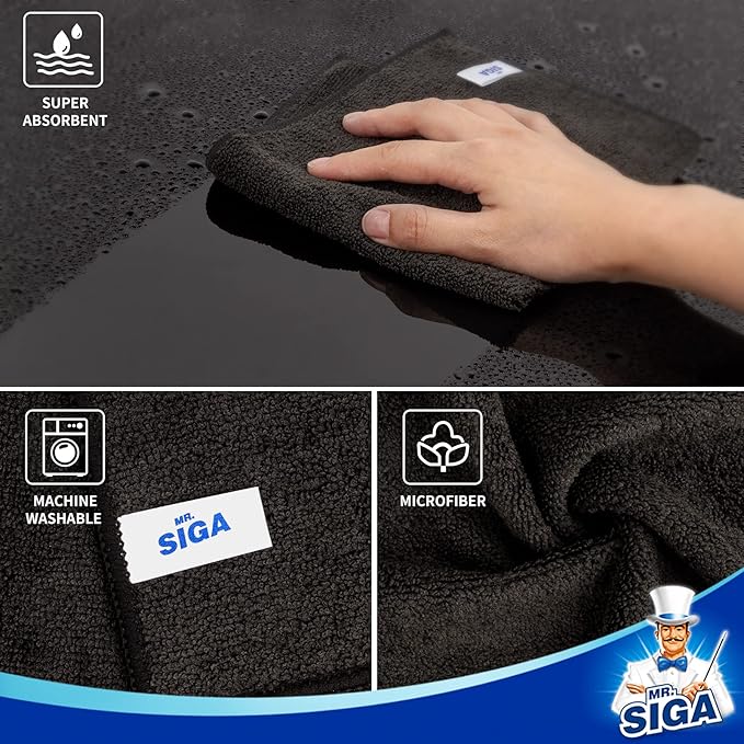 MR.SIGA Microfiber Cleaning Cloth, All-Purpose Microfiber Towels, Streak Free - Image 6
