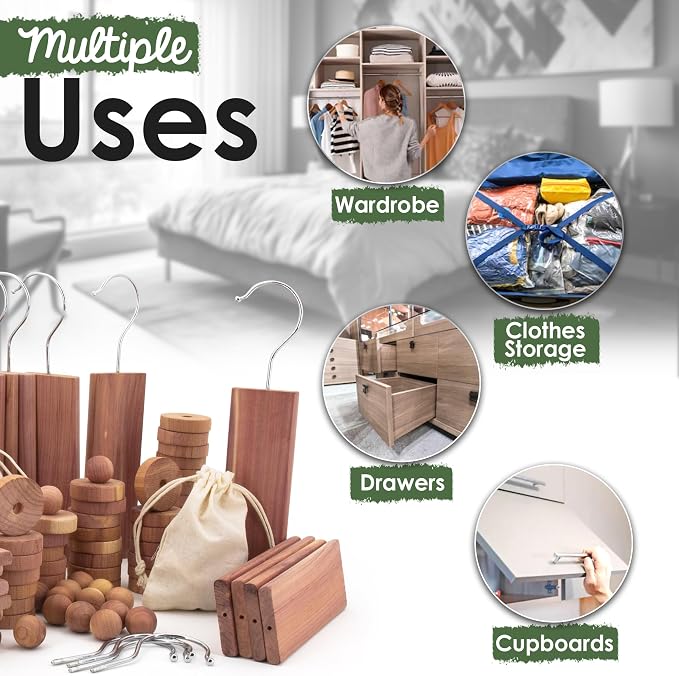 ecoKiwi Cedar Blocks for Clothes Storage Mega Bundle Box - Image 6