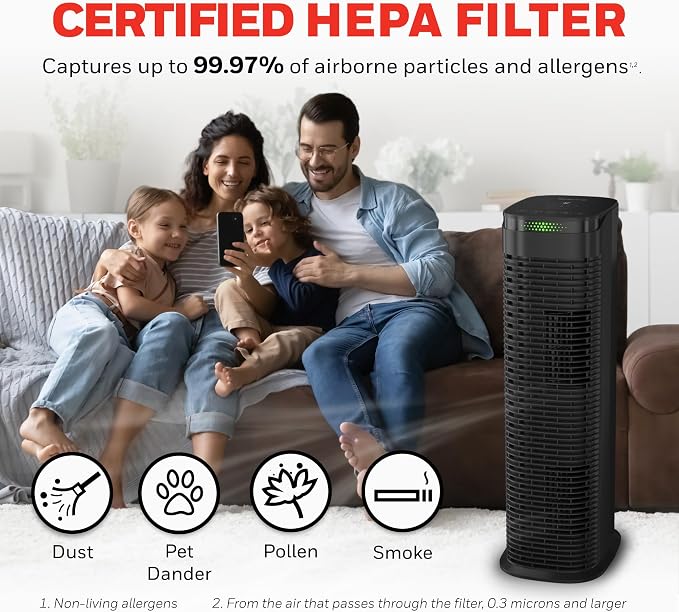 Honeywell HEPA Air Purifier for Home, 990 Ft² Rooms in 1 hour, Auto Mode - Image 4