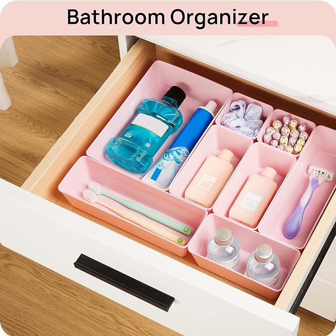 Vtopmart 25 PCS Plastic Drawer Organizers Set, 4-Size Versatile Bathroom and - Image 4