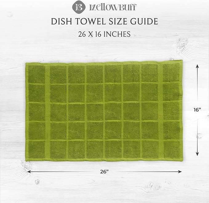 100% Cotton Terry Dish Cloth & Dish Towel, 6 Pack, Super Soft and Absorbent - Image 5