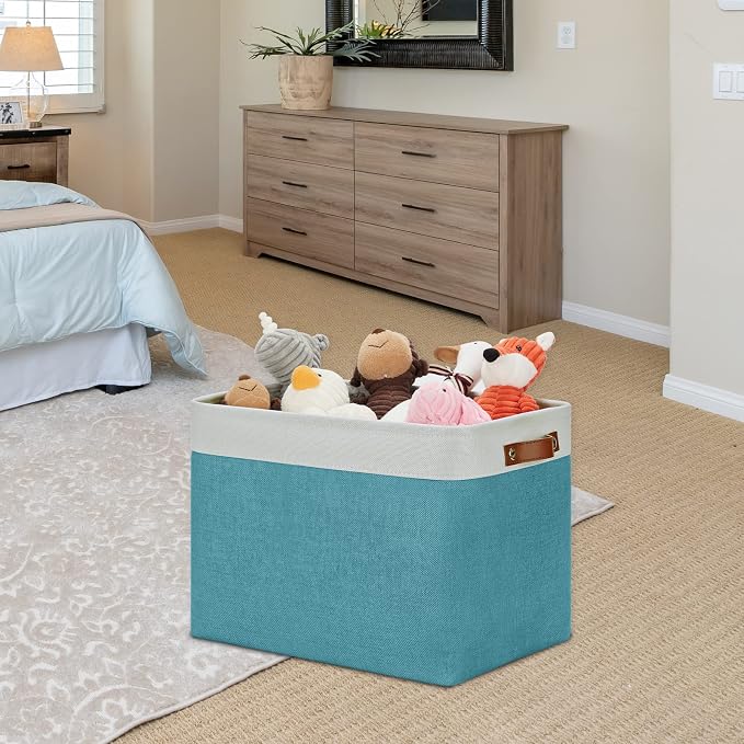 DULLEMELO Large Closet Storage Baskets Canvas Storage Baskets - Image 7